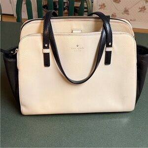 Kate Spade Black and Cream Satchel